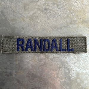 RANDALL Embroidered Vintage ‘Army Green’ Military name tape patch